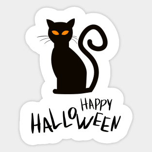 Cat 'Happy Halloween Sticker